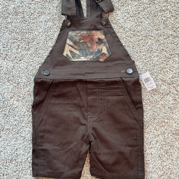 TrueTimber Baby Overalls | 18 Months | Brown Camo Pocket Shortalls Camoflauge - Picture 2 of 6
